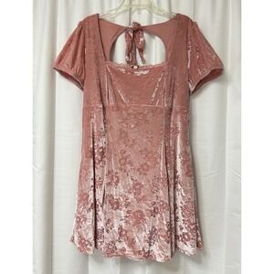 Torrid Lovesick Mini Dress Velvet Pink NWT New 2X